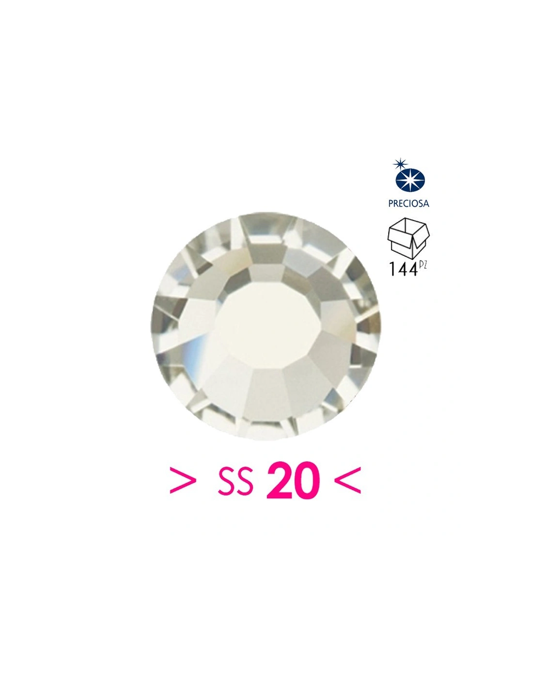 Rhinestones Preciosa Hotfix ss 20 Bl. Diamond - 144 pcs - Hotfix Strass