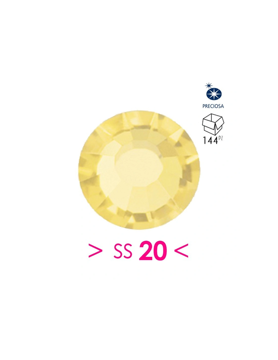 Strass Preciosa Termoadesivo ss 20 Blond Flare - 144PZ Rhinestones Hotfix