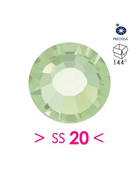 Strass Preciosa Termoadesivo ss 20  Chrysolite - 144PZ Rhinestones Hotfix