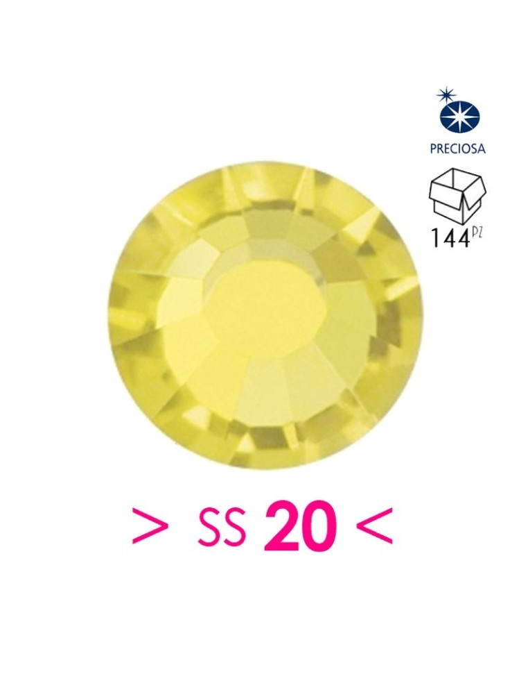 Rhinestones Hotfix Strass Preciosa Termoadesivo ss 20  Citrine - 144PZ