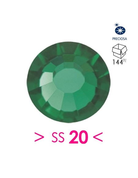 Rhinestones Preciosa Hotfix ss 20 Emerald -  144 pcs - Hotfix Strass