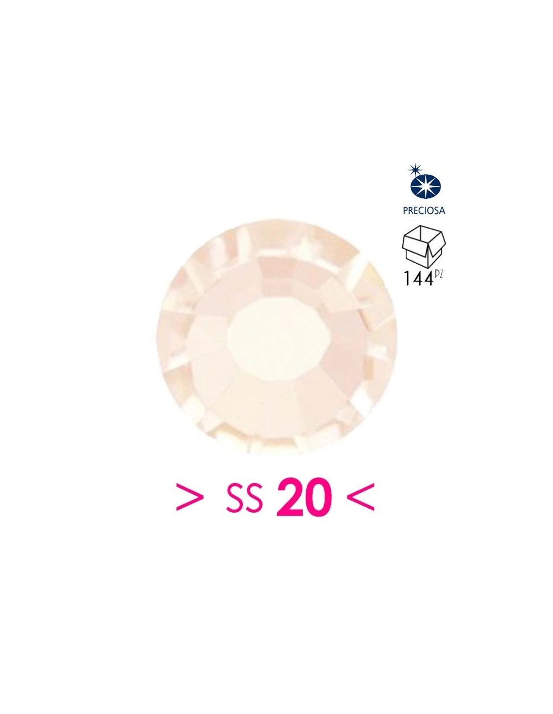 Rhinestones Preciosa Hotfix ss 20 Gold Quartz - 144 pcs - Hotfix Strass