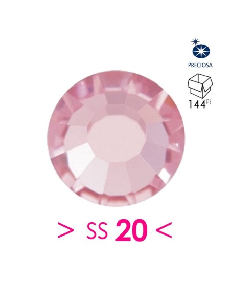 Strass Preciosa Termoadesivo ss 20  Rose - 144PZ Rhinestones Hotfix