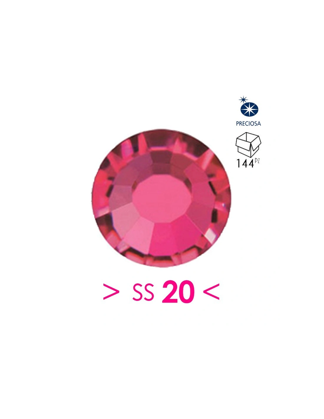 Strass Preciosa Hotfix ss 20 Ruby - 144 pcs - Hotfix Strass