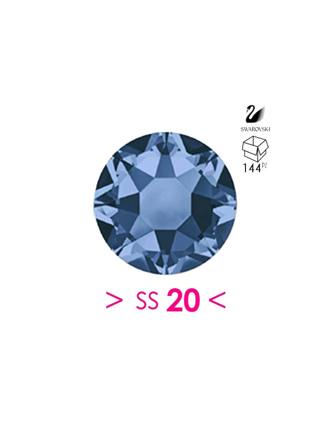 Rhinestones Hotfix Strass Swarovski XIRIUS Rose ss 20 Montana - 144PZ