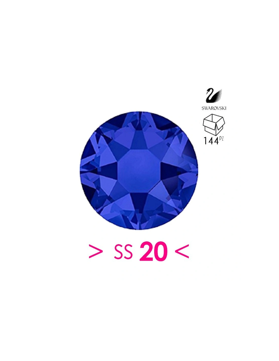 Rhinestones Swarovski XIRIUS Rose ss 20  Meridian Blue - 144pcs - Hotfix Strass