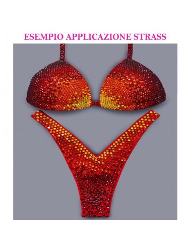 esempio applicazione Rhinestones Strass GT Crystal Termoadesivo Hotfix ss 16  Sun - 144PZ esempio applicazione Rhinestones Strass GT Crystal Termoadesivo Hotfix ss 16  Sun - 144PZ