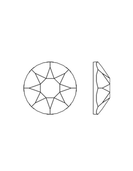 diagramma Strass Rhinestones Swarovski XIRIUS Rose ss 12 Crystal - 144PZ Hotfix