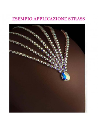 Applicazione strass crystal termoadesivo