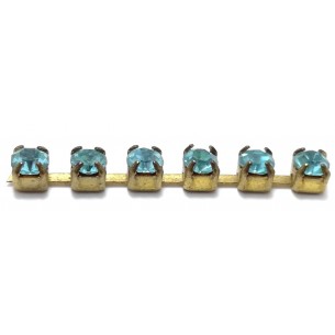 Catena Strass ss 12 Aqua-Bronzo - 1MT 2