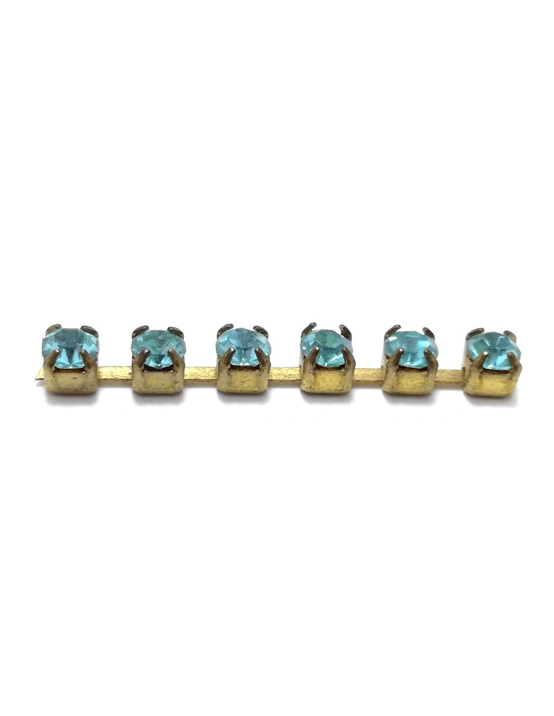 Catena Strass ss 12 Aqua-Bronzo - 20 CM - Catene strass