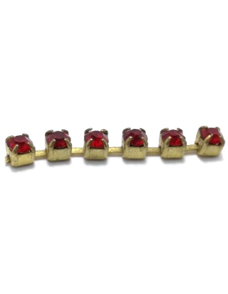 Catena Strass ss 12  Lt. Siam-Bronzo - 1MT