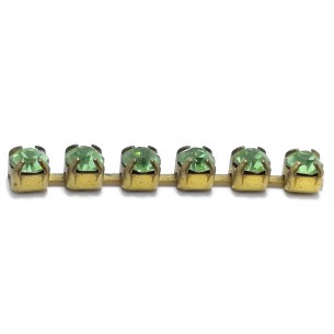 Catena Strass ss 12 Peridot-Bronzo - 1MT 2