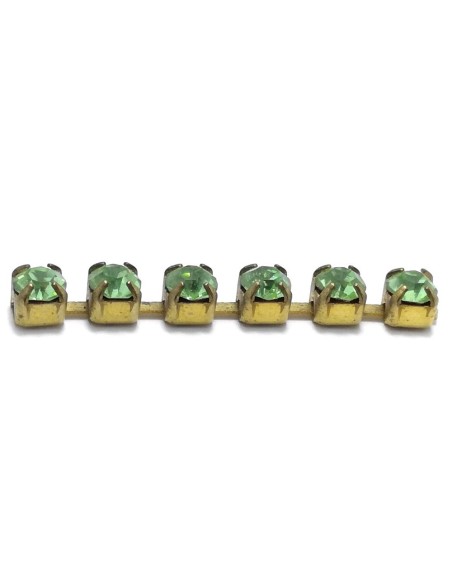 Catena Strass ss 12 Peridot-Bronzo - 1MT