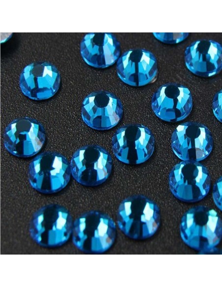 strass termoadesivi gt crystal ss 30 capri blue rhinestones hotfix 6,50mm