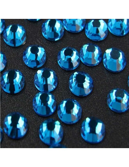 strass termoadesivi gt crystal ss 30 capri blue rhinestones hotfix 6,50mm