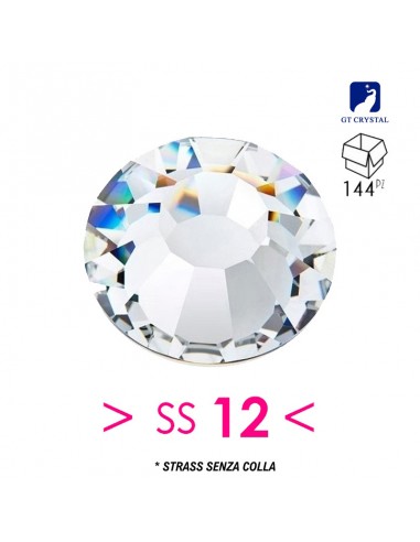 Strass GT Crystal senza colla ss 12  Crystal - 144PZ