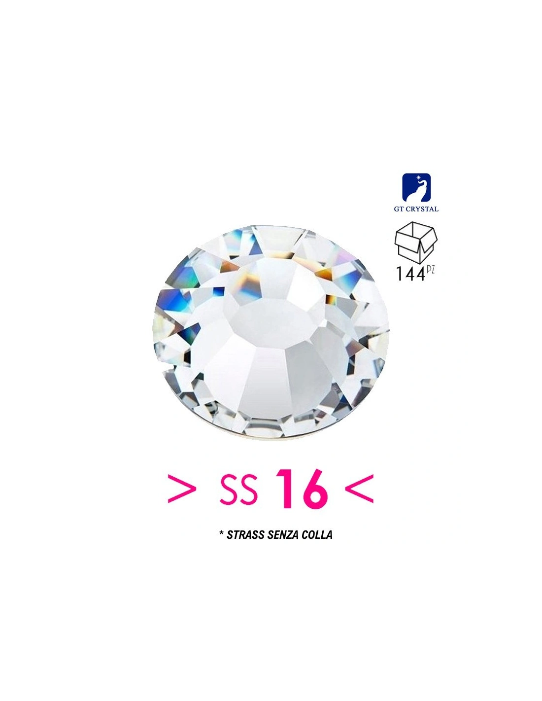 Strass GT Crystal without glue ss 16 Crystal - 144PCS - Rhinestones without glue
