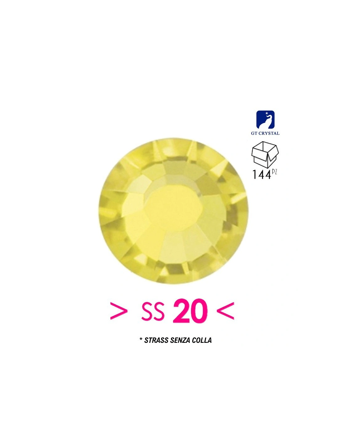 Strass GT Crystal without glue ss 20 Citrine - 144 PCS - Rhinestones without glue