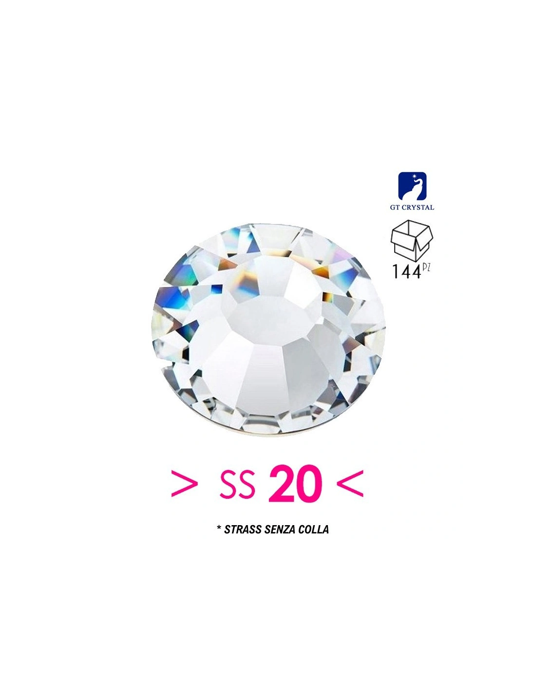 Strass GT Crystal without glue ss 20 Crystal - 144PCS - Rhinestones without glue