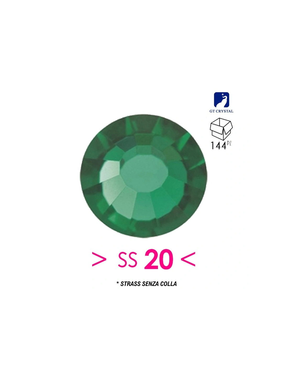 Strass GT Crystal senza colla ss 20  Emerald - 144PZ