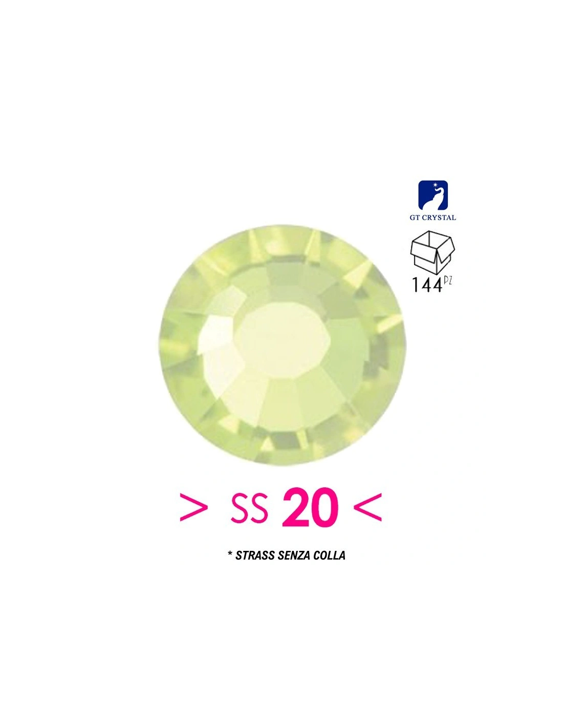 Strass GT Crystal without glue ss 20  Jonquil - 144 PCS - Rhinestones without glue