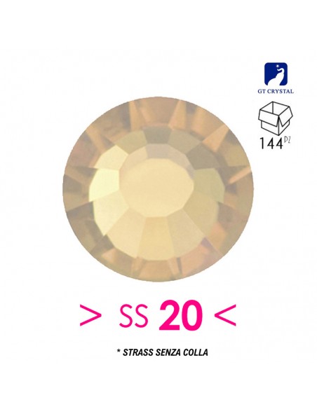 Strass GT Crystal senza colla ss 20  Lt. Col. Topaz - 144PZ Strass GT Crystal senza colla ss 20  Lt. Col. Topaz - 144PZ