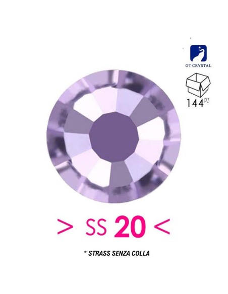 Strass GT Crystal without glue ss 20  Violet - 144 PCS - Rhinestones without glue