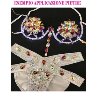 Pietra da Cucire in Cristallo Goccia Swarovski mm 18x10,5 Crystal AB - 1PZ Swarovski elements 2
