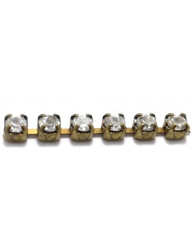 Catena Strass ss 6,5  Crystal-Bronzo... Catena Strass ss 6,5  Crystal-Bronzo...