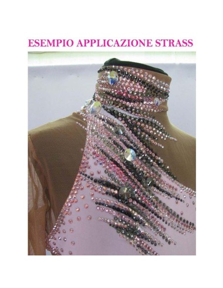 esempio applicazione Strass GT Crystal Termoadesivo ss 20  Lt. Amethyst - 144PZ