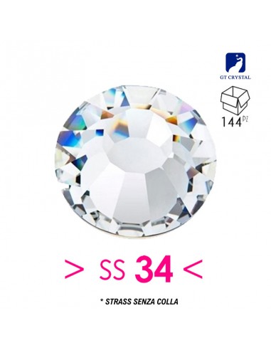 Strass GT Crystal senza colla ss 34 Crystal