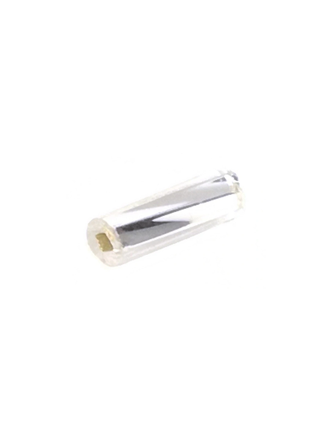 Bugle Preciosa Twisted 3" (mm 6,7) Crystal-Silver - 100GR - Rocailles and bugles