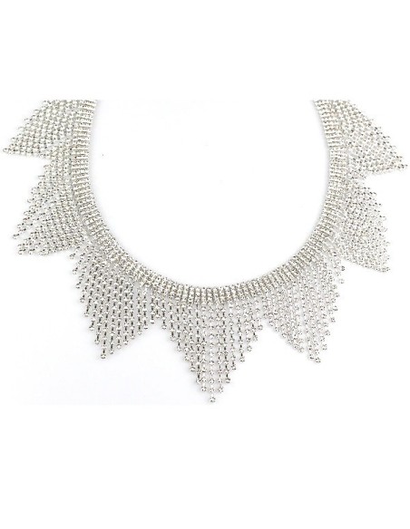 Frangia Strass Gioiello Alt. cm 6 Crystal-Silver - 20 CM