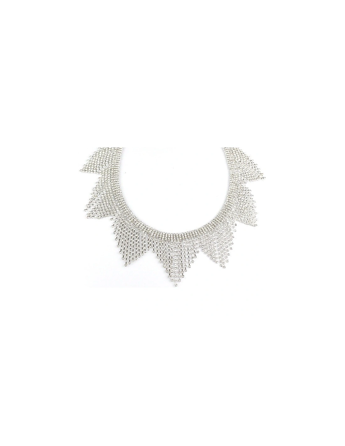 Jewel Strass Fringe Height 6 cm Crystal-Silver - 20 CM - Rhinestone chains