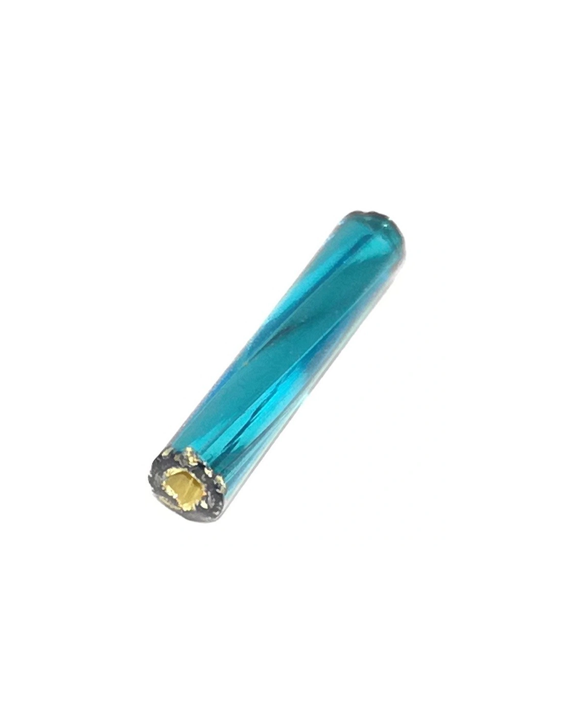 Bugle Preciosa Twisted 5" (mm 11,2) Aqua Bohemica-Silver - 100GR - Rocailles and bugles