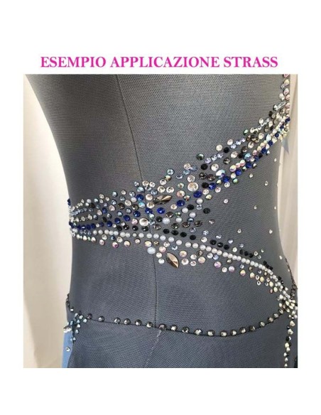 esempio applicazione Strass GT Crystal Termoadesivi ss 20 Silver Flare - 144PZ