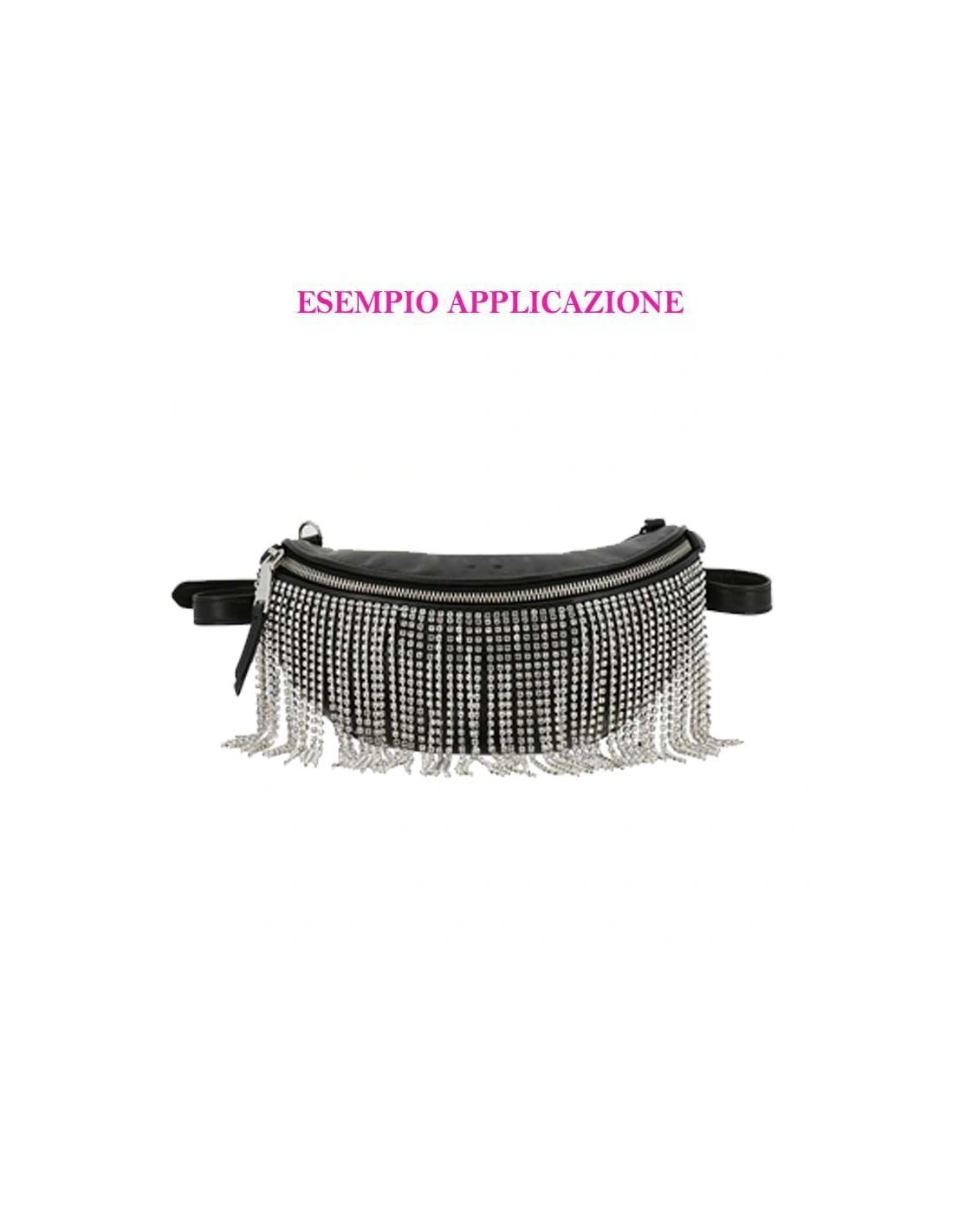 Rhinestone Chain fringe cm 12 Crystal-Silver - 20CM - Rhinestone chains