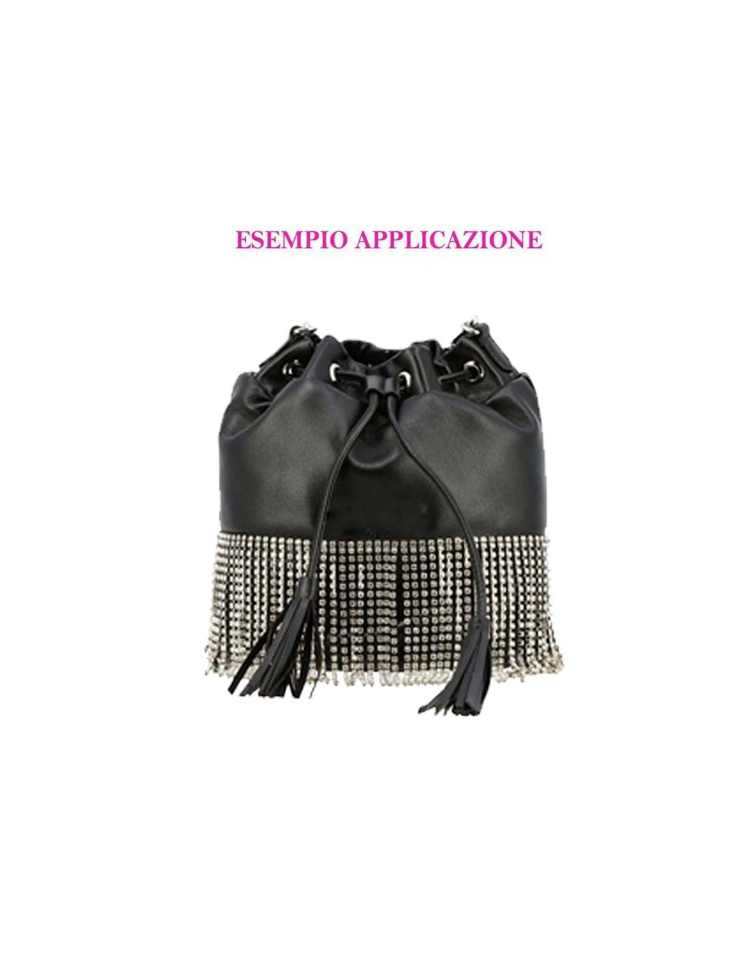 Rhinestone Chain fringe cm 12 Crystal-Silver - 20CM - Rhinestone chains