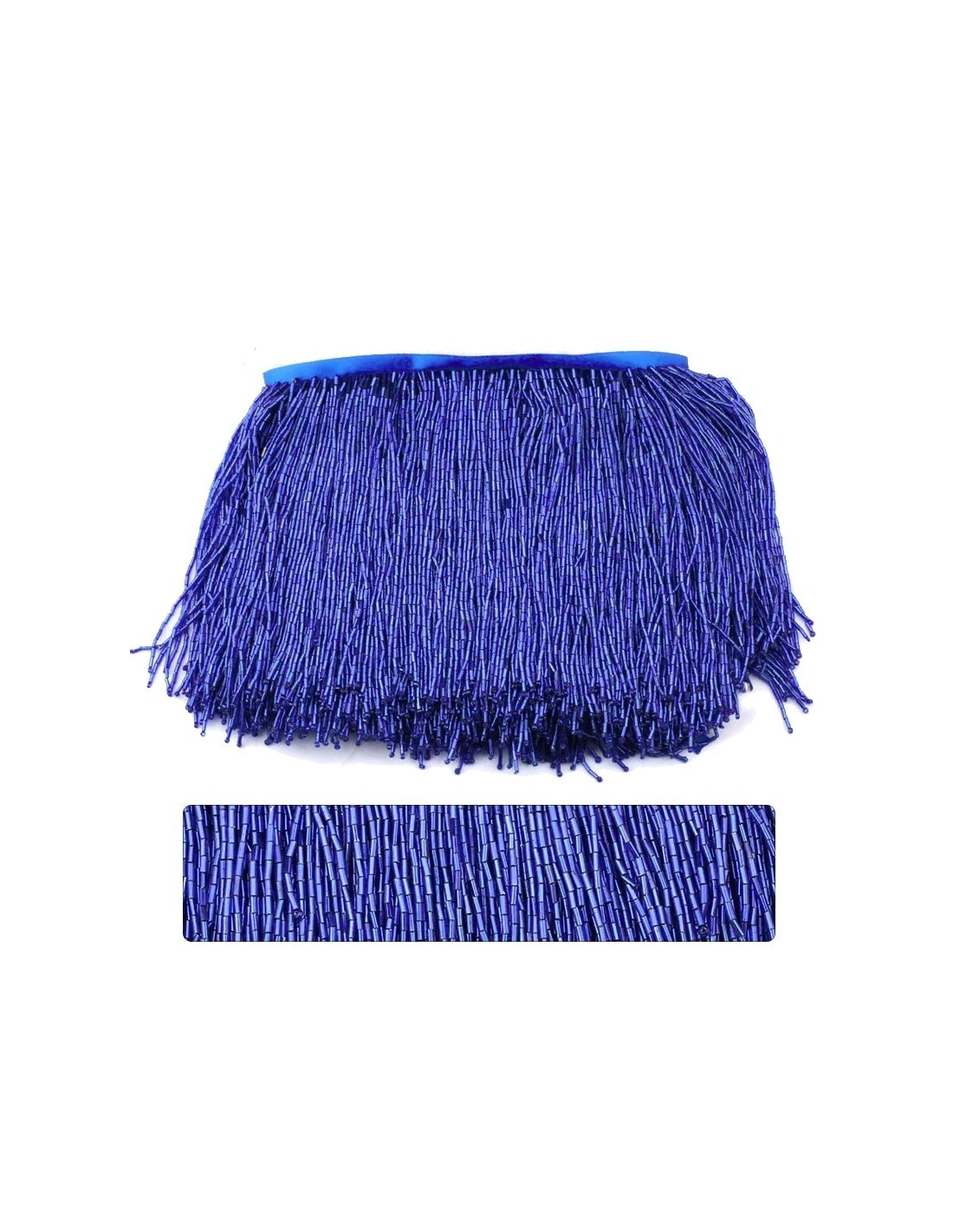 Fringes sewing bugles Sapphire Pack - 1MT. - Fringes and Feathers