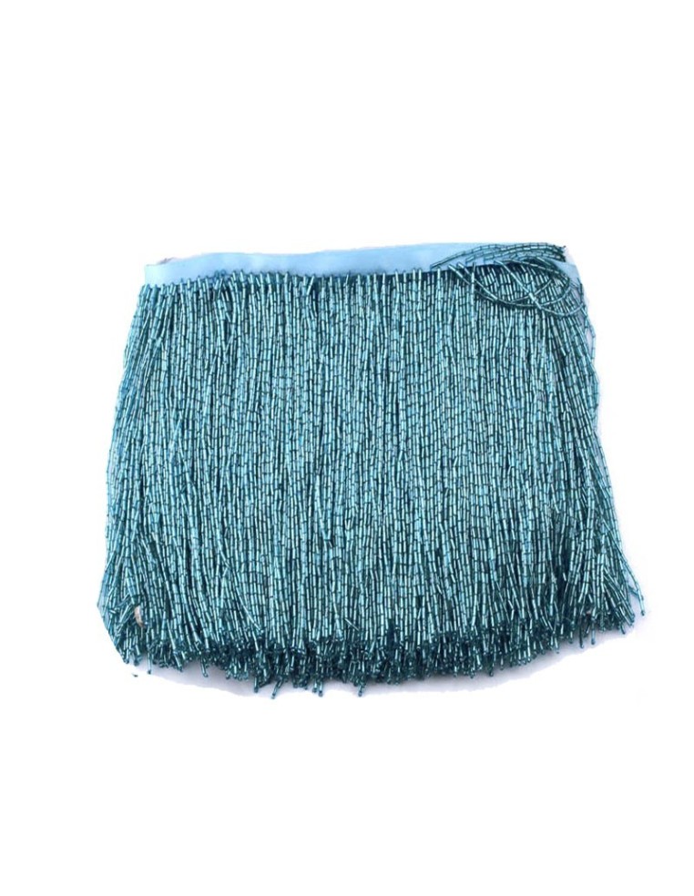 Fringes sewing bugles Indicolite Pack - 1MT. - Fringes and Feathers