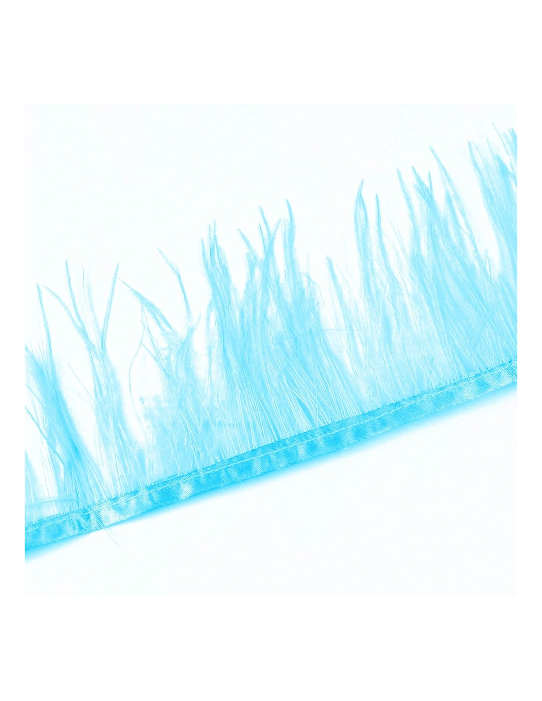 Fringe Sewing Turquoise Ostrich Feathers  Pack - 1MT. - Fringes and Feathers