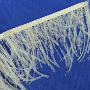 Frangia da cucire Piume di Struzzo Light Beige pacco - 1MT. 2