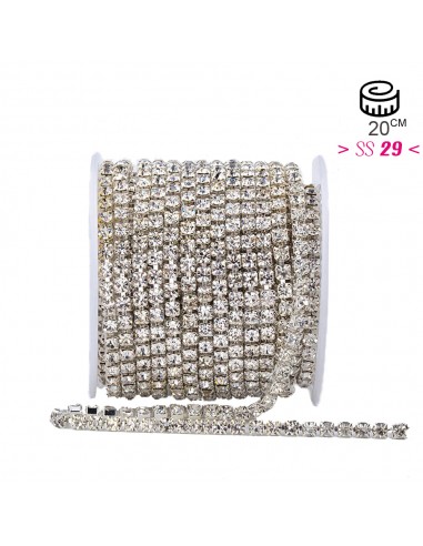 Catena Strass ss 29 Crystal-Silver - 20 CM