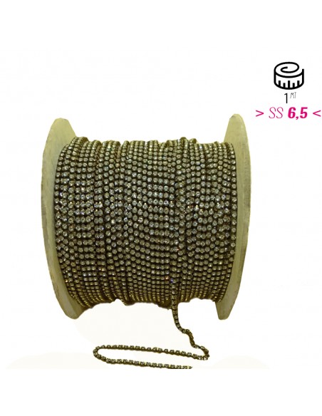Catena Strass ss 6,5  Crystal-Bronzo - 20 CM Catena Strass ss 6,5  Crystal-Bronzo - 20 CM