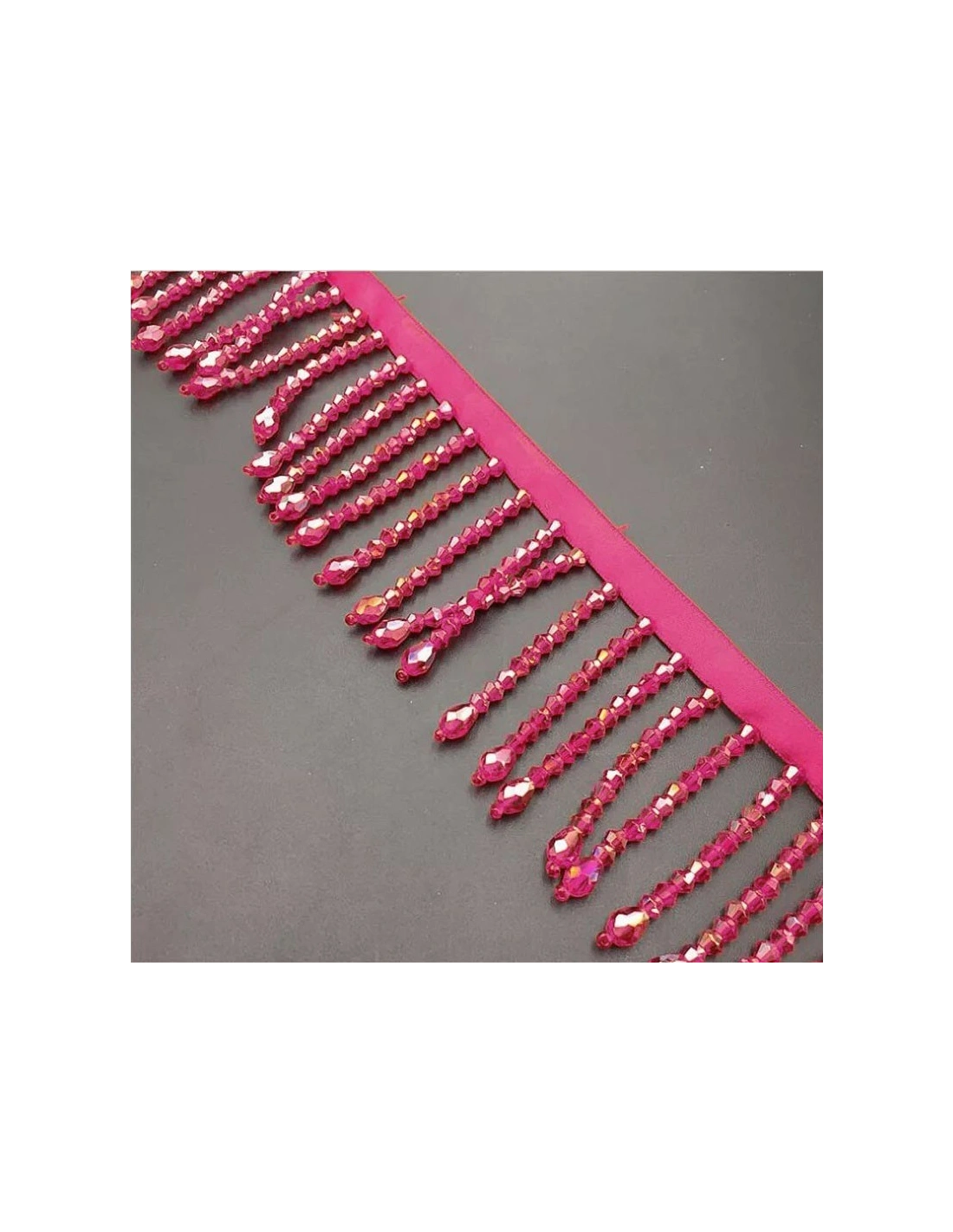 Frange da cucire a Biconi Fuchsia AB pacco - 1 MT.