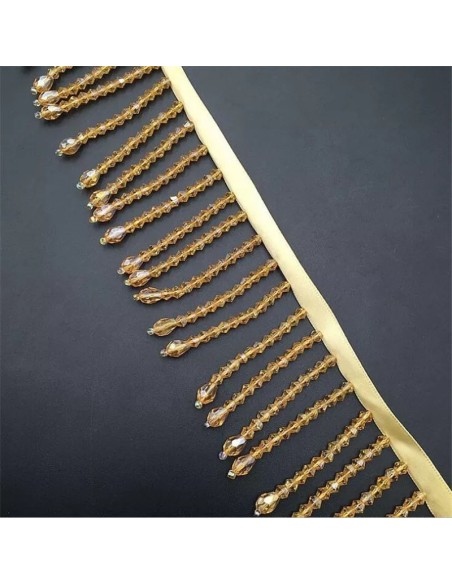 Fringe sewing Bicone Lt. Col. Topaz AB pack - 1 MT.