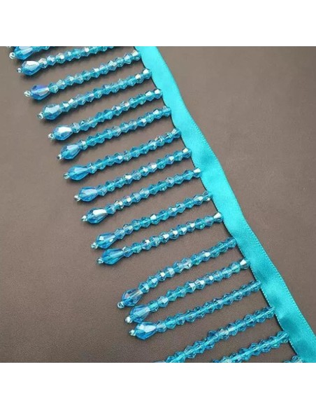 Fringes sewing Bicone Aquamarine AB pack - 1 MT.