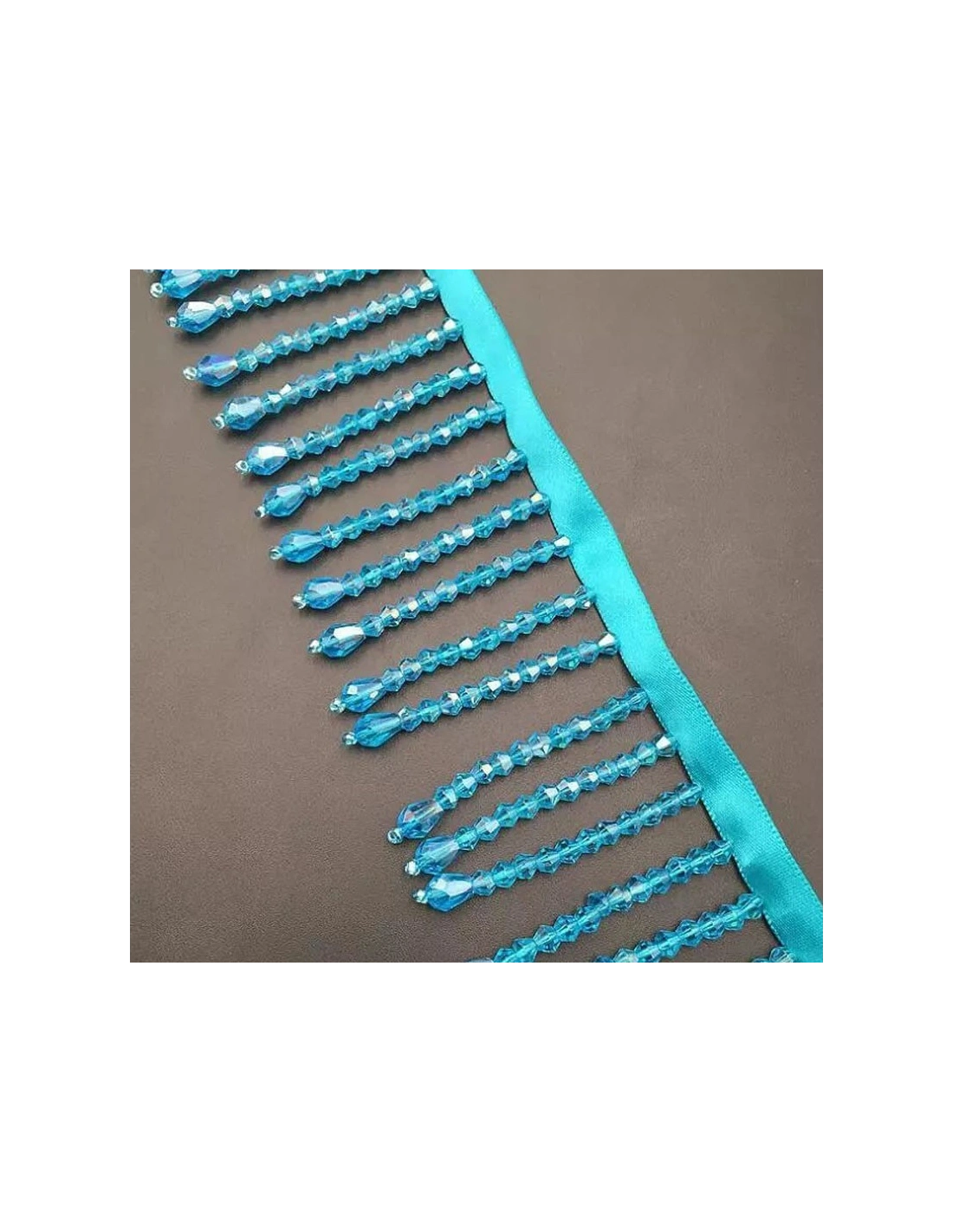 Fringes sewing Bicone Aquamarine AB pack - 1 MT.