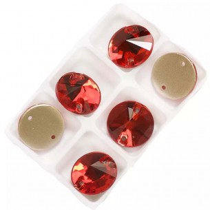 Pietra da Cucire in Cristallo GT Crystal Tondo mm 14 Light Siam - 1PZ 2